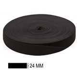 Elastico poliéster jaragua preto n. 25 larg: 24 mm pç c/ 25 mts